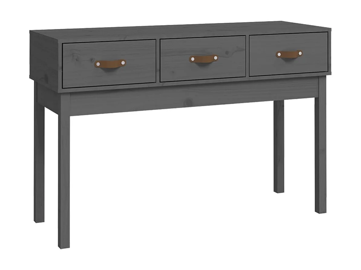 Table console Gris 114x40x75 cm Bois massif de pin