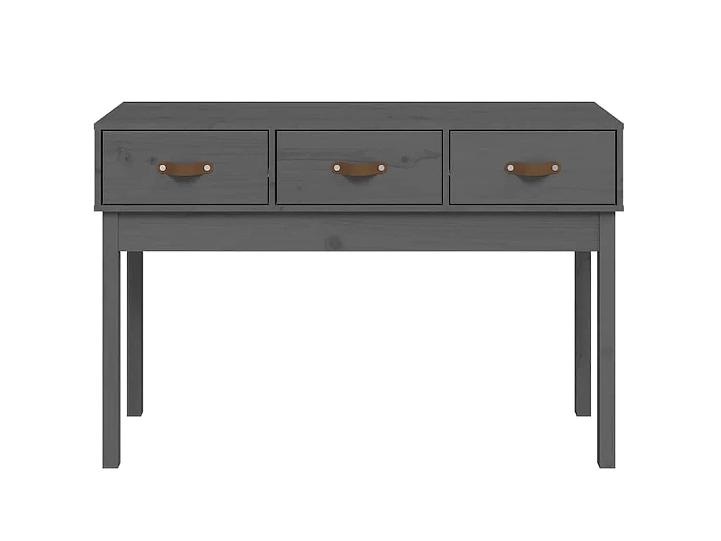 Table console Gris 114x40x75 cm Bois massif de pin