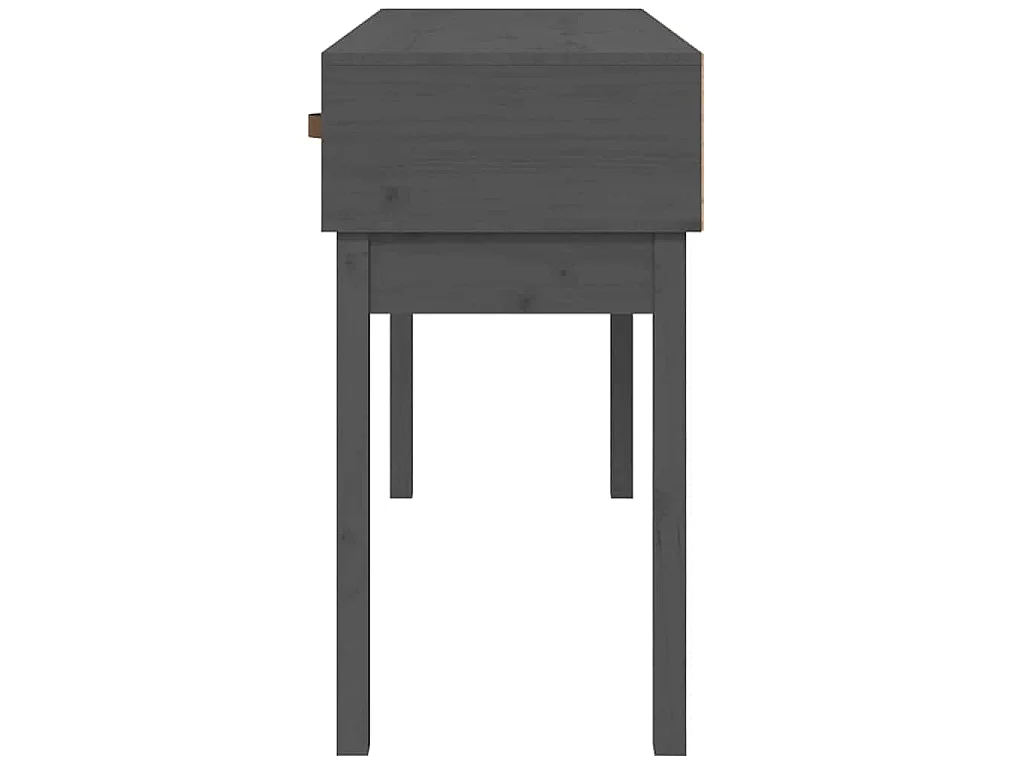 Table console Gris 114x40x75 cm Bois massif de pin