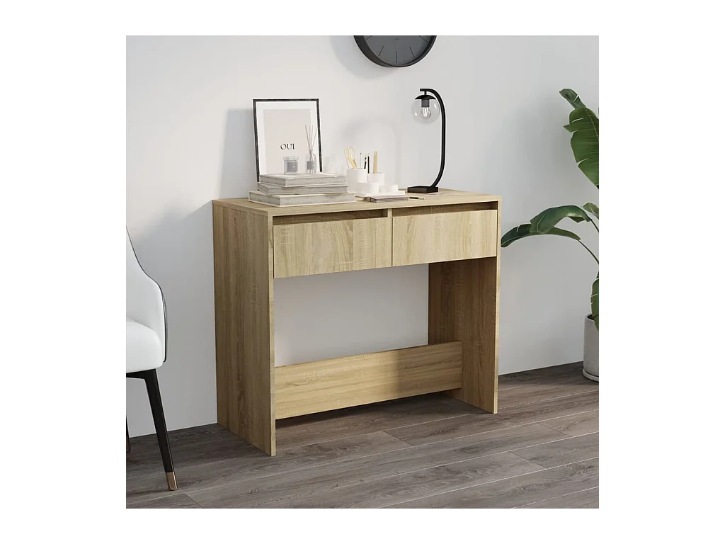 Table console chêne sonoma 89x41x76,5 cm bois d'ingénierie