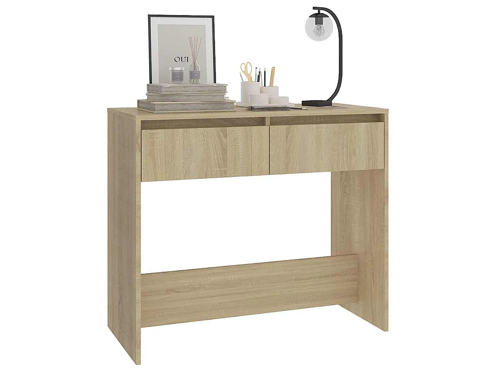 Table console chêne sonoma 89x41x76,5 cm bois d'ingénierie