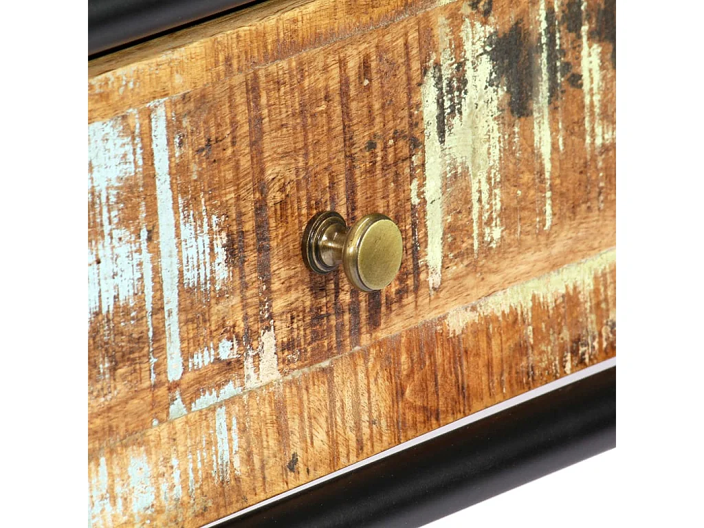 Tavolo Consolle 118x30x75 cm in Legno Massello di Recupero