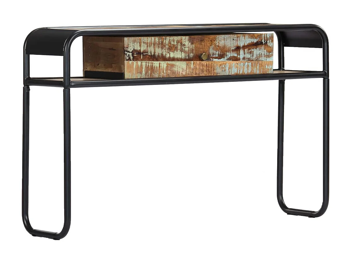 Table console 118 x 30 x 75 cm Bois de récupération massif