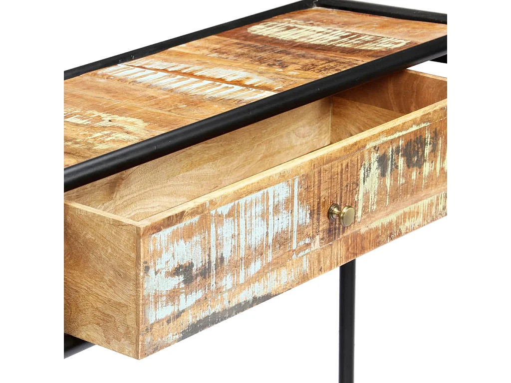 Table console 118 x 30 x 75 cm Bois de récupération massif