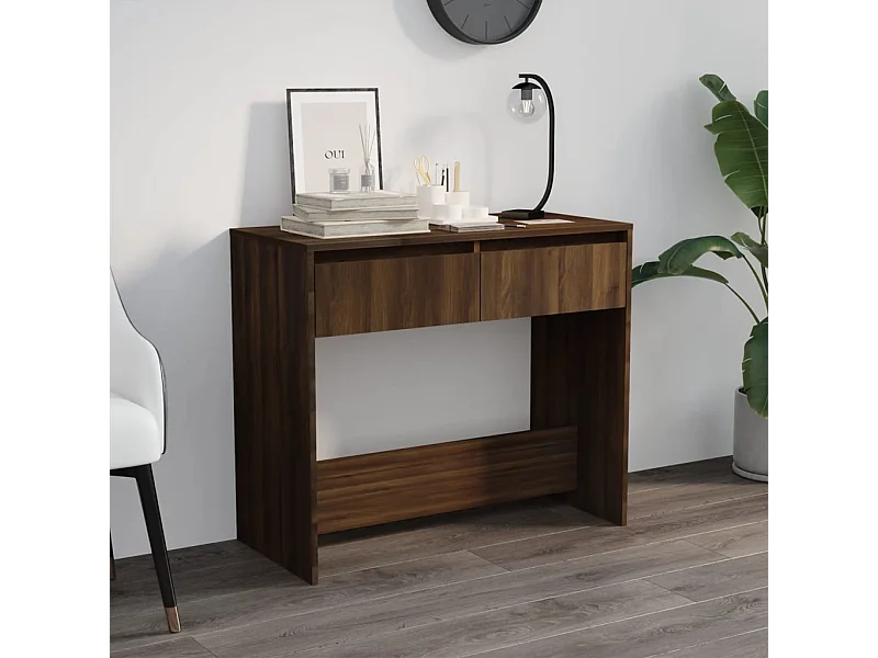 Mesa consola derivados de madeira carvalho castanho