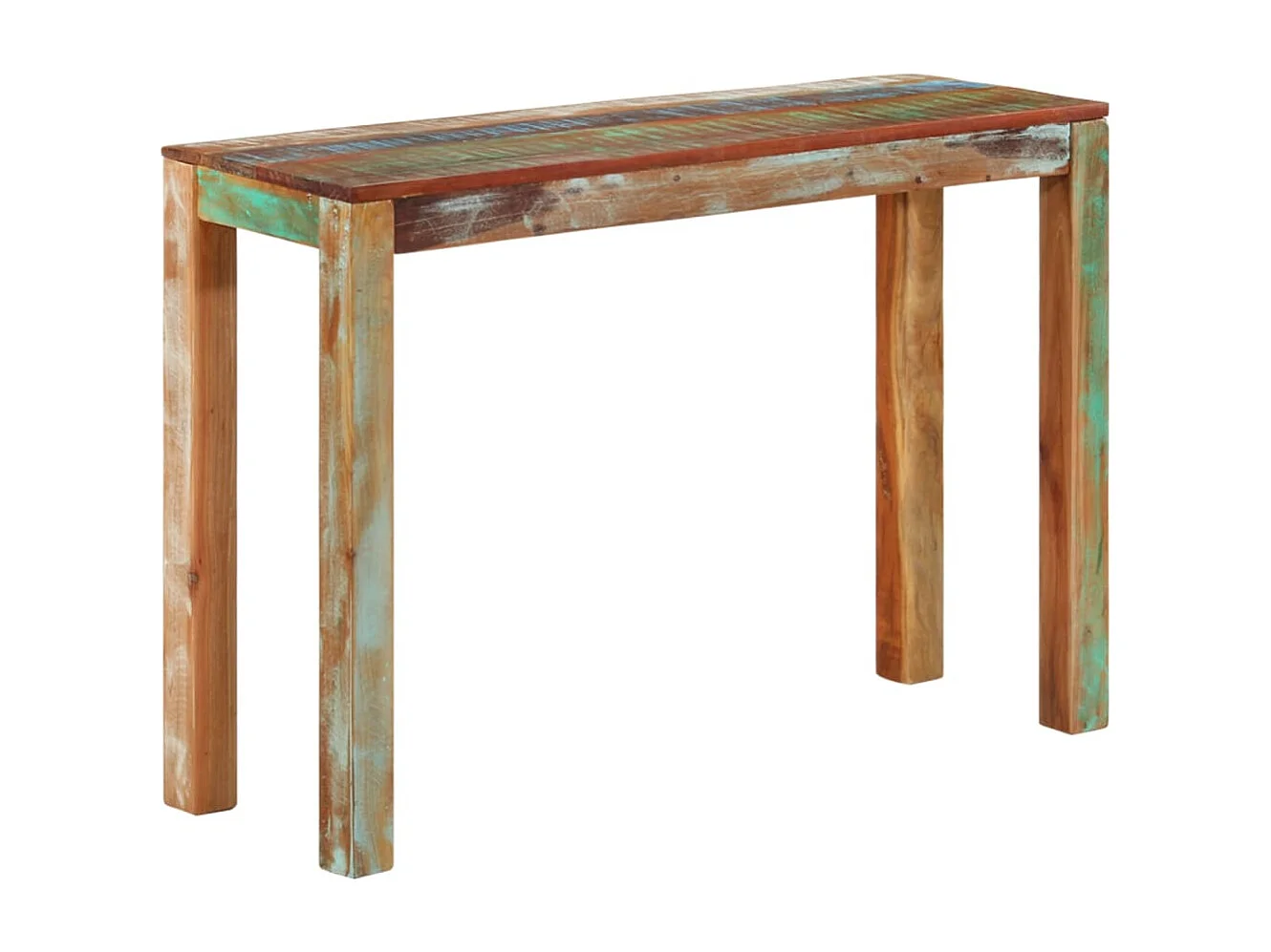 Wandtafel 110x35x76 cm massief gerecycled hout