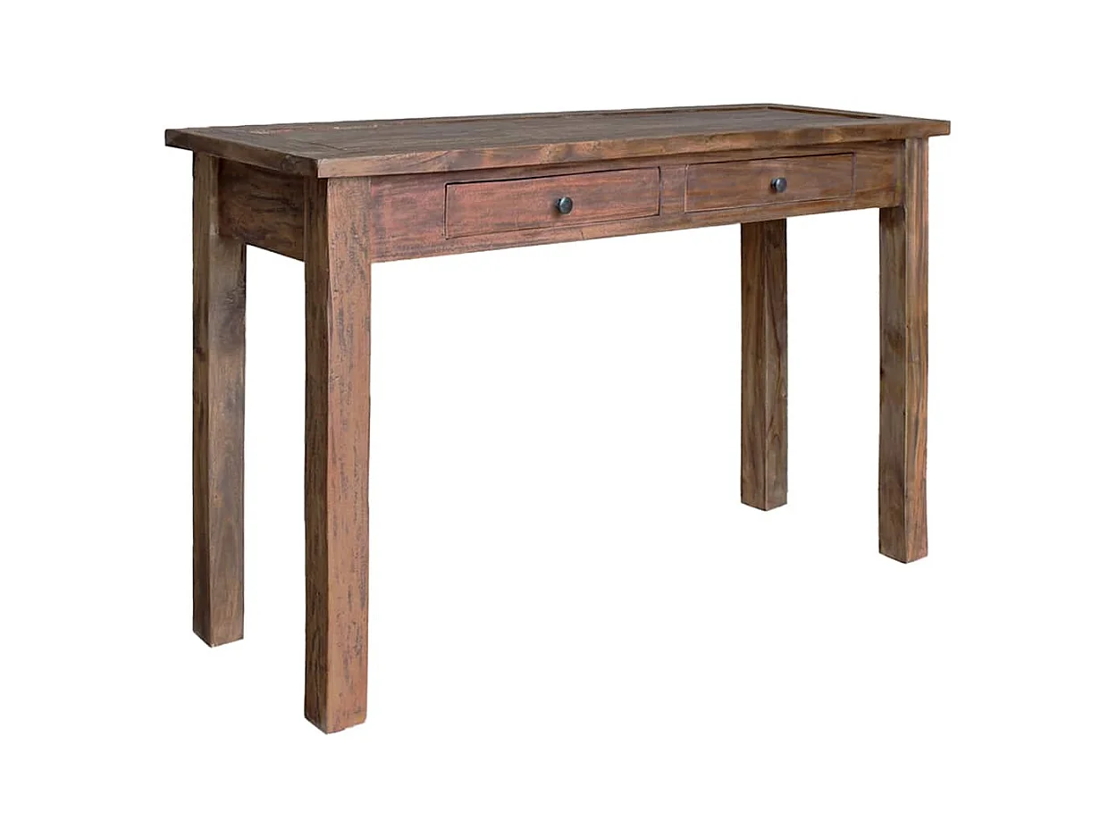 Table console bois d'acajou massif 123x42x75 cm