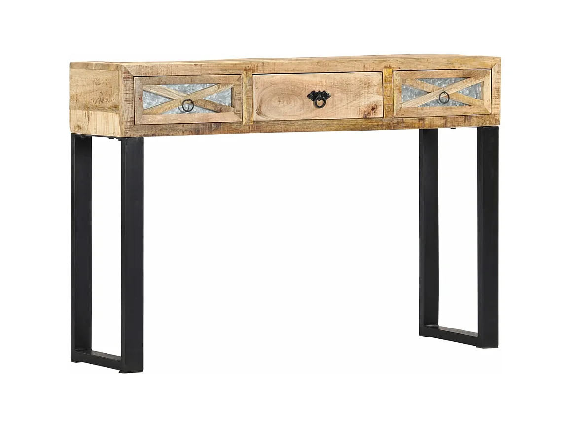 Mesa consola 110x30x76 cm madeira de mangueira maciça