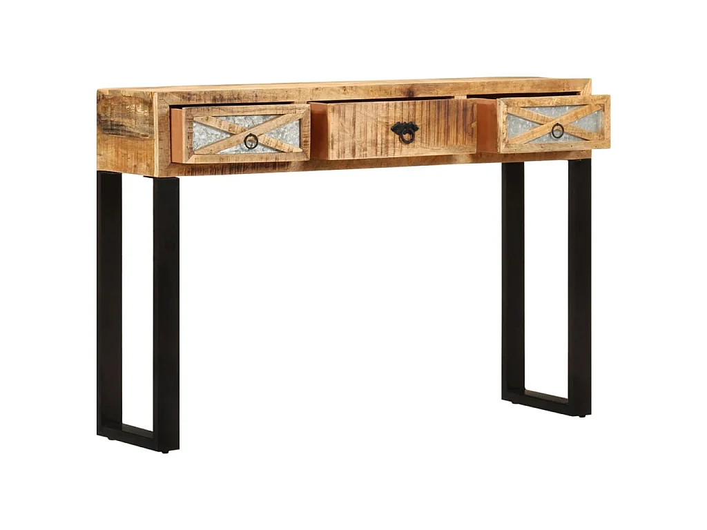 Mesa consola de madera maciza de mango 110x30x76 cm