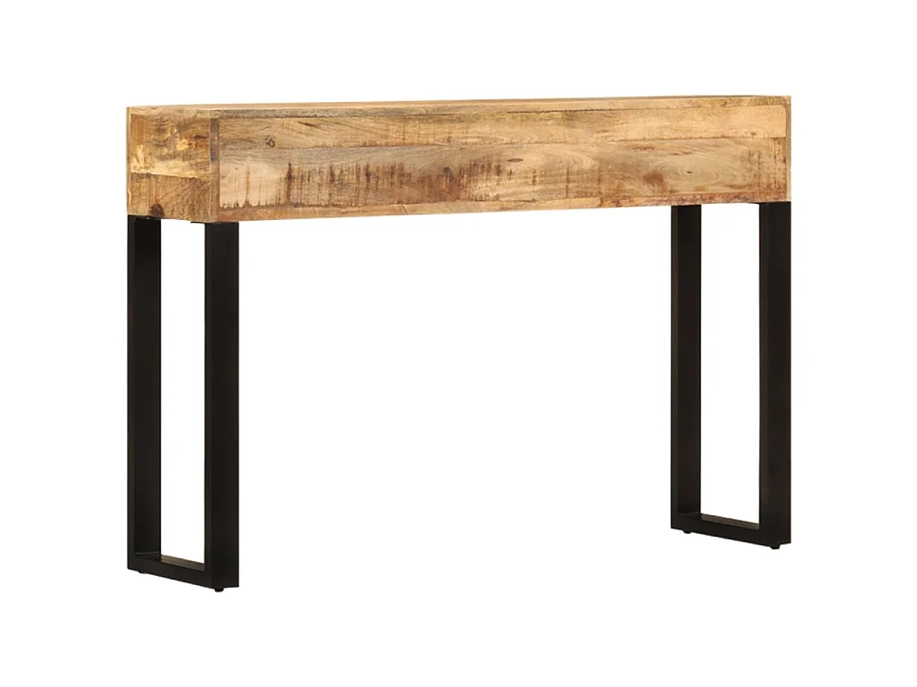 Mesa consola de madera maciza de mango 110x30x76 cm