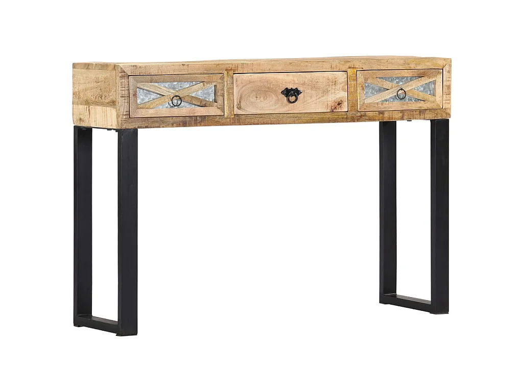 Mesa consola de madera maciza de mango 110x30x76 cm
