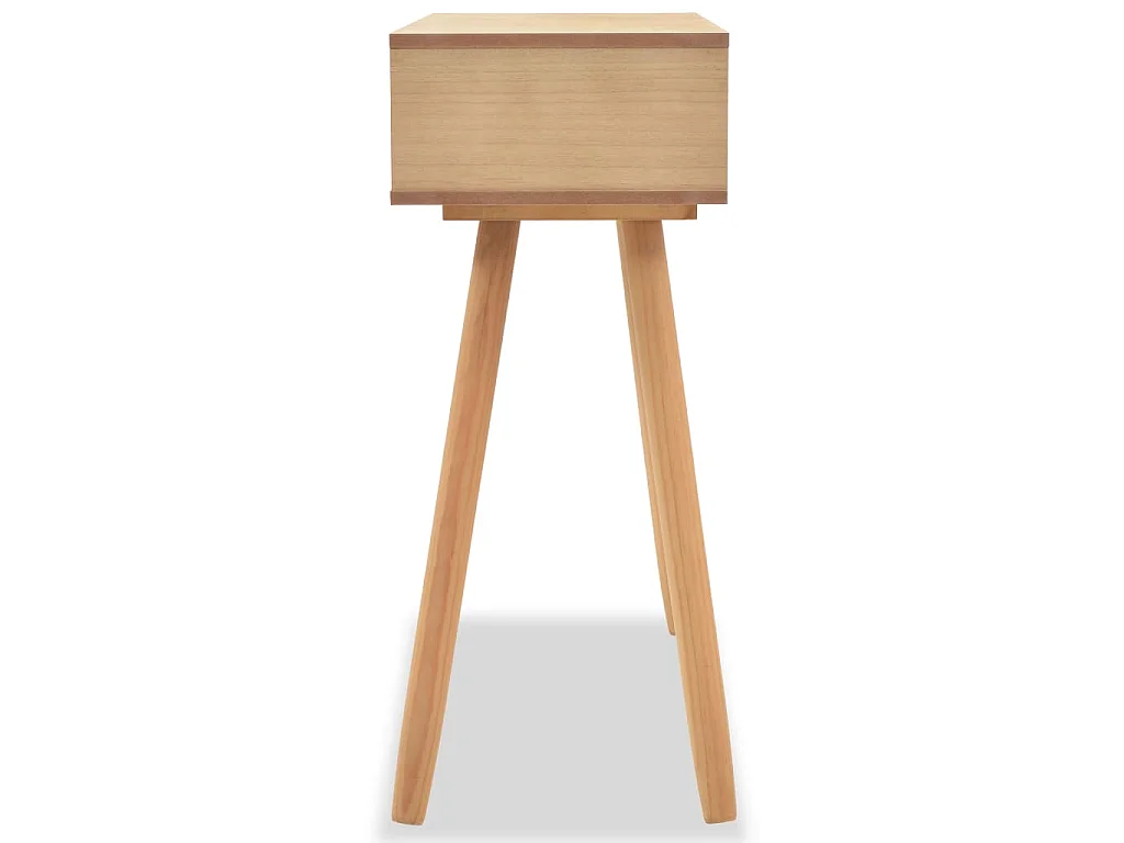 Mesa consola de pinho maciço 80x30x72 cm castanho