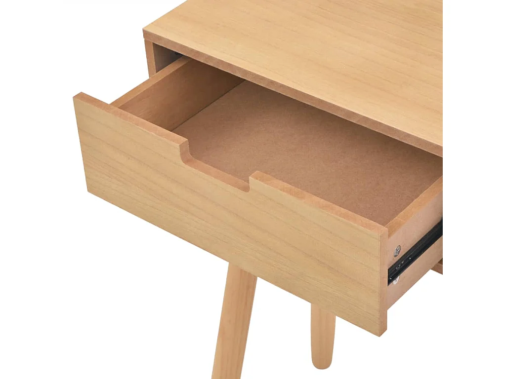 Mesa consola de pinho maciço 80x30x72 cm castanho