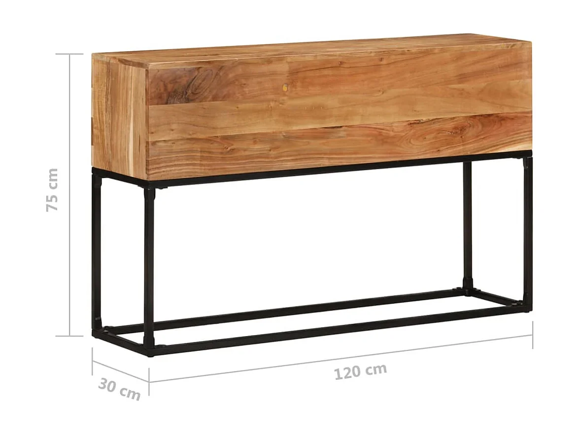 Konsolentisch 120x30x75 cm Massivholz Akazie