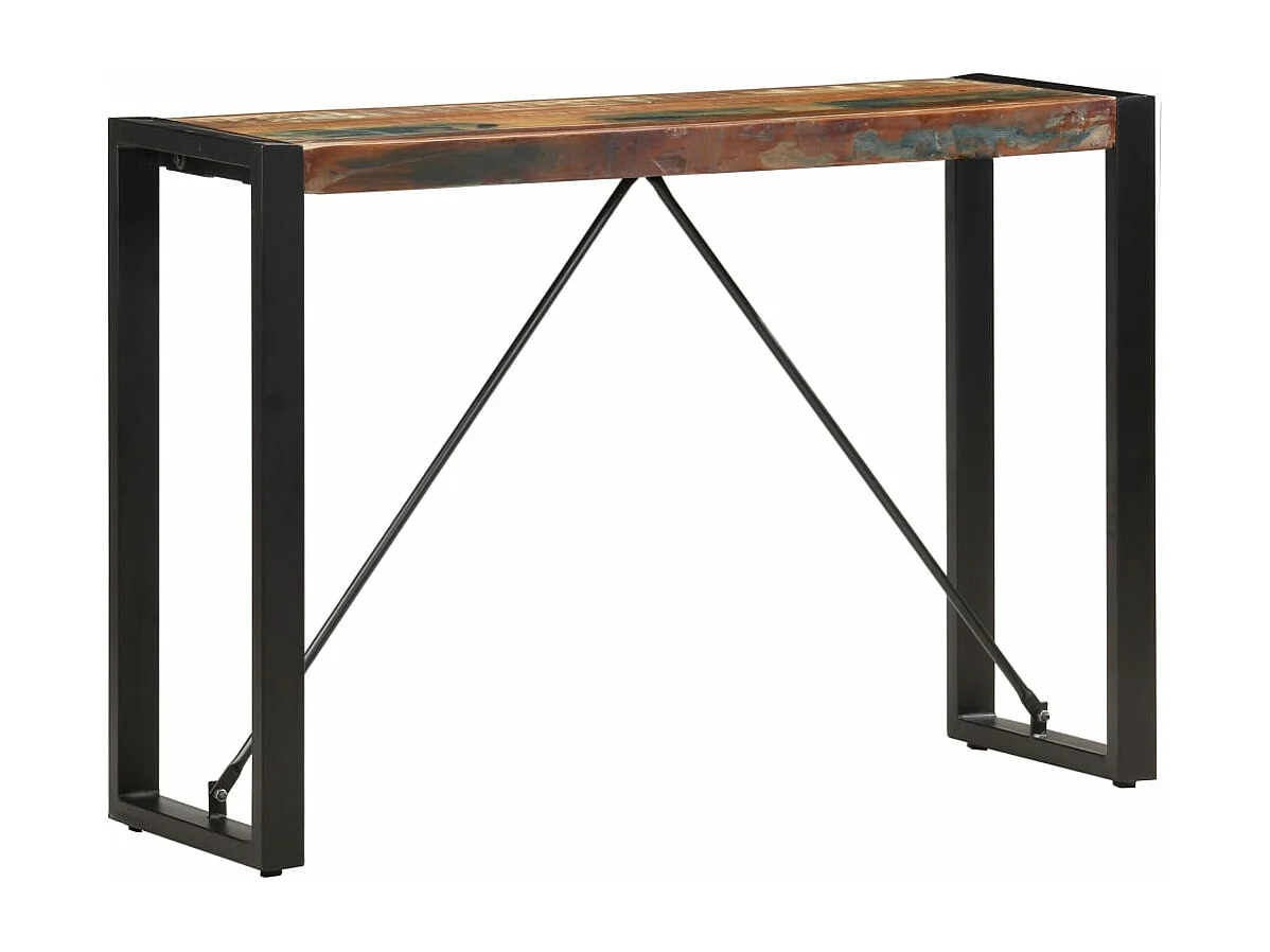 Tavolo Consolle 110x35x76 cm in Legno Massello di Recupero
