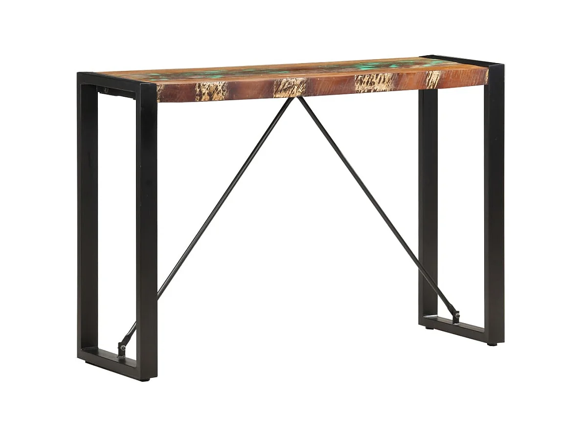 Wandtafel 110x35x76 cm massief gerecycled hout