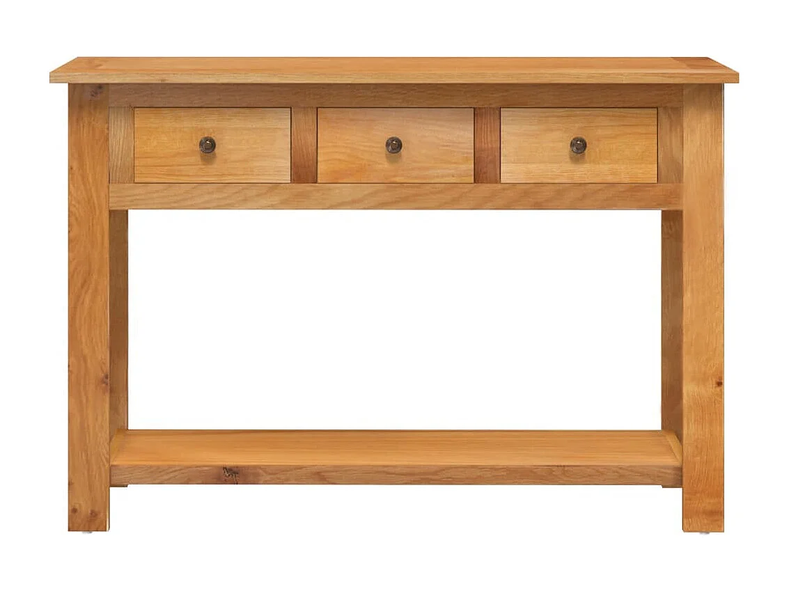 Table console 110x35x75 cm Bois de chêne solide
