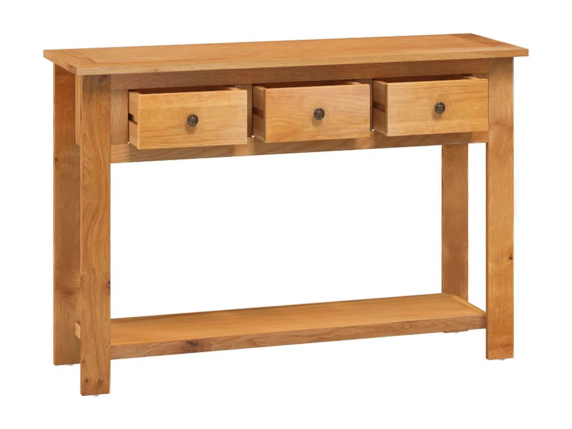 Table console 110x35x75 cm Bois de chêne solide
