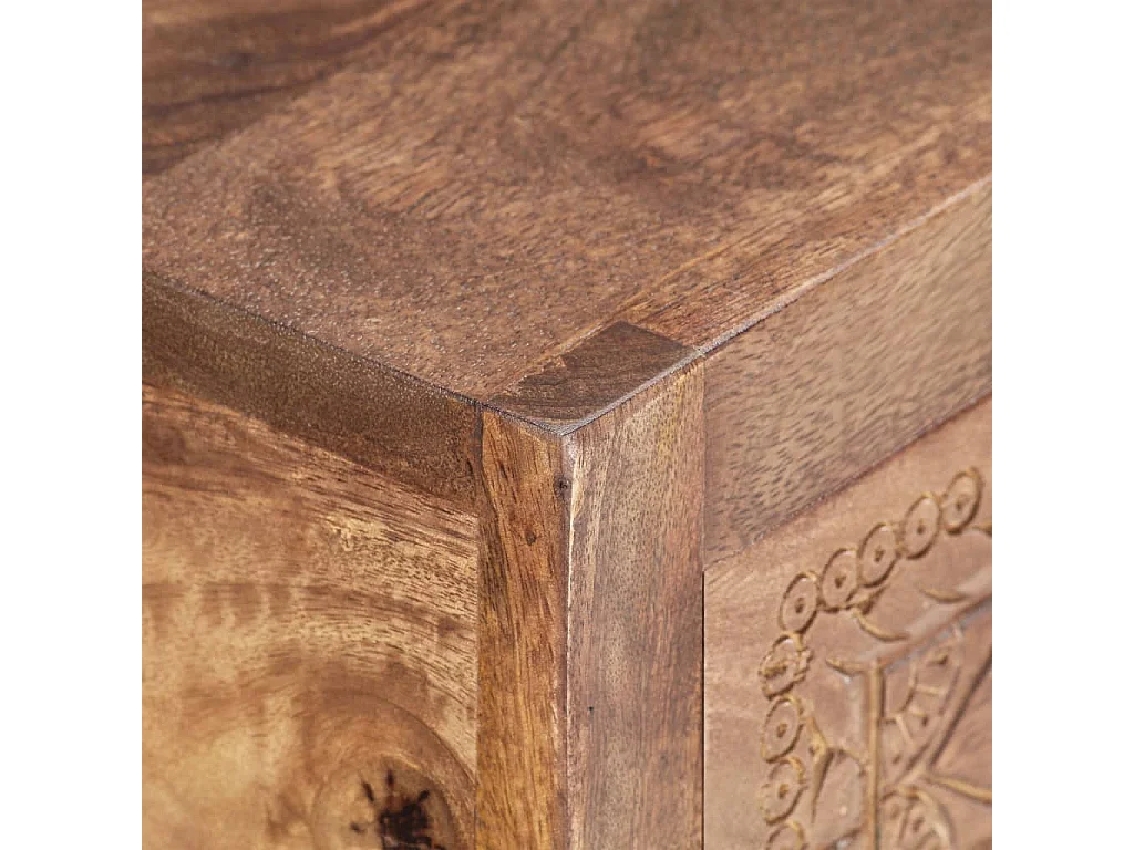 Tavolo Consolle 90x30x75 cm in Legno Massello di Mango