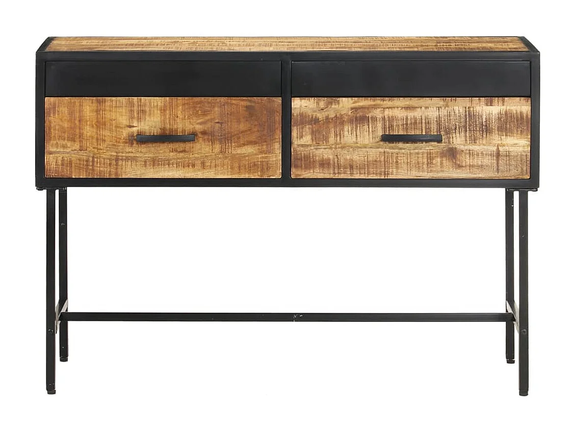 Tavolo Consolle 110x35x75 cm in Legno di Mango Grezzo