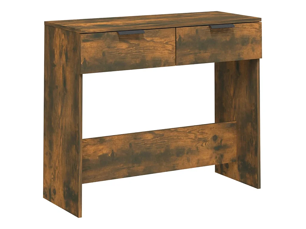 Wandtafel 90x36x75 cm bewerkt hout gerookt eikenkleurig