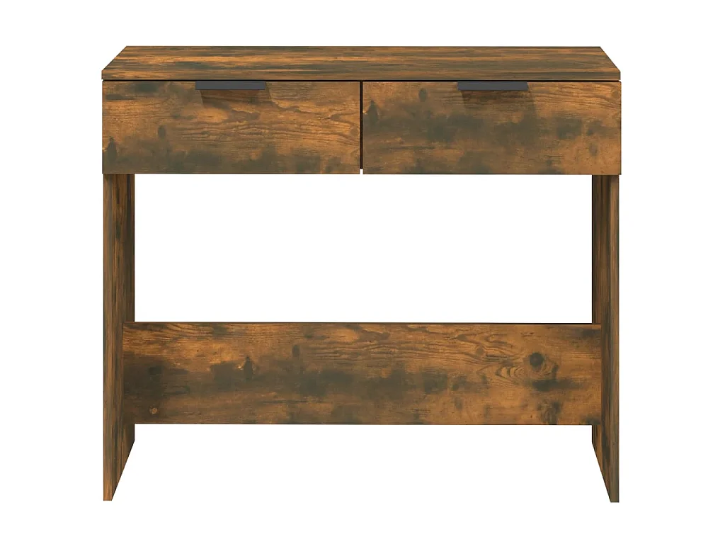 Wandtafel 90x36x75 cm bewerkt hout gerookt eikenkleurig