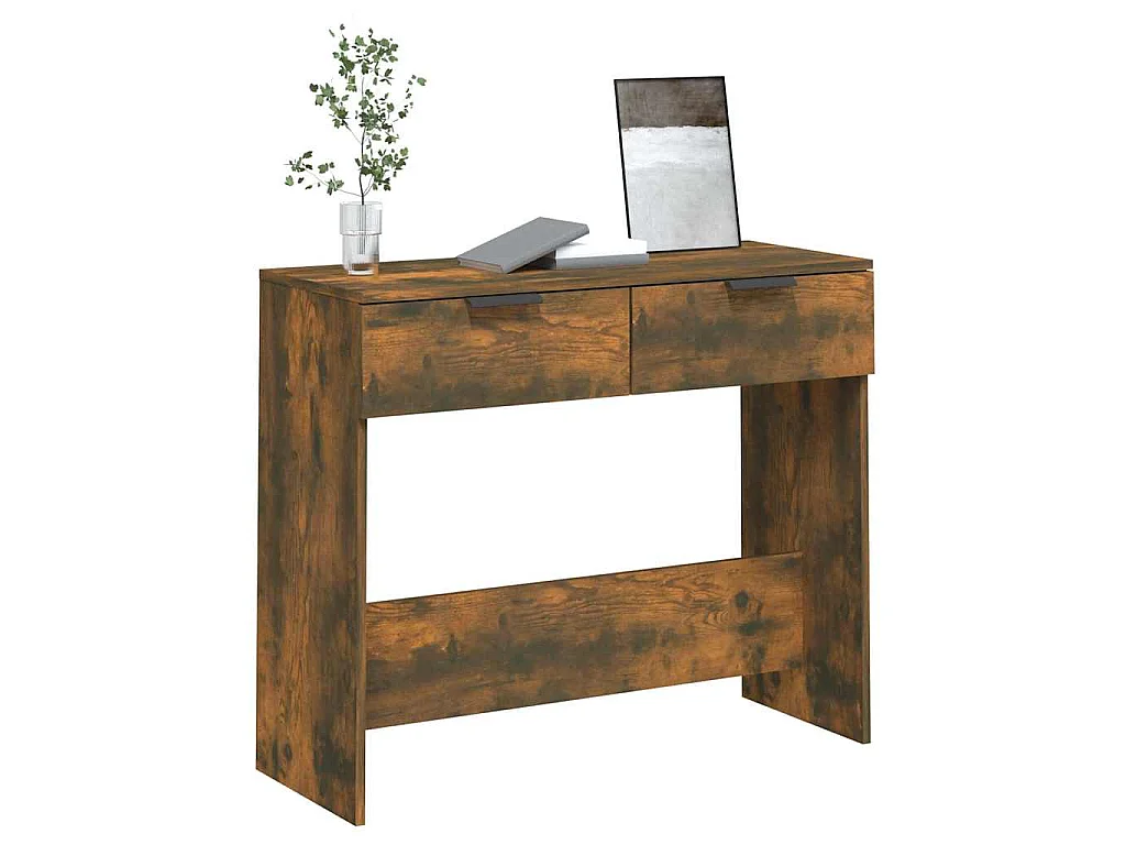 Konsolentisch Räuchereiche 90x36x75 cm Holzwerkstoff