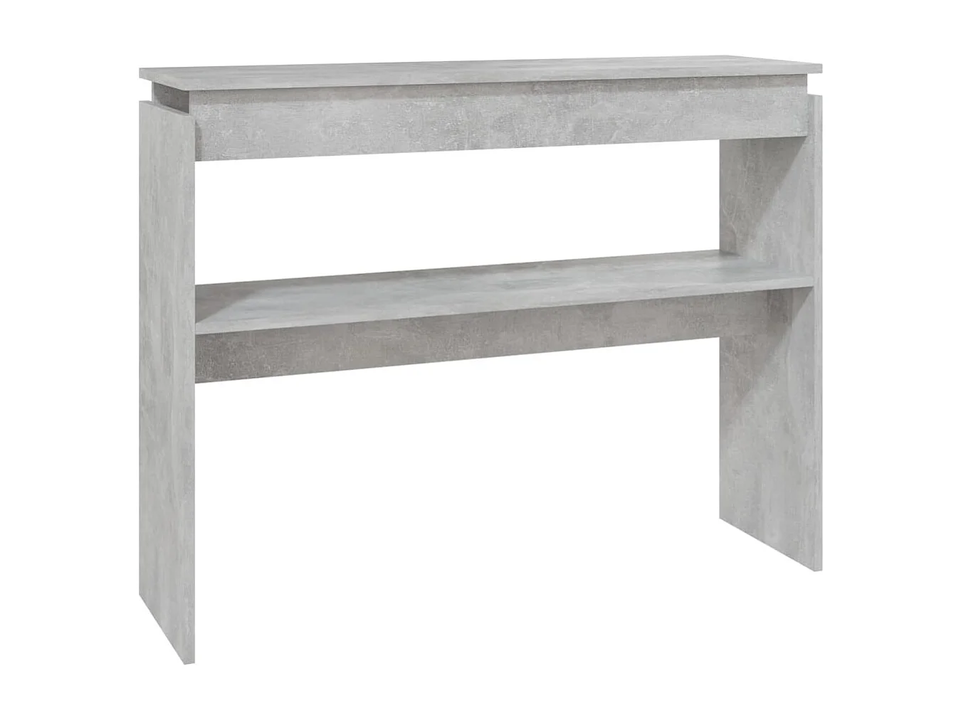 Table console gris béton 102x30x80 cm bois d'ingénierie