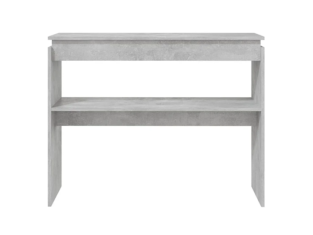 Table console gris béton 102x30x80 cm bois d'ingénierie