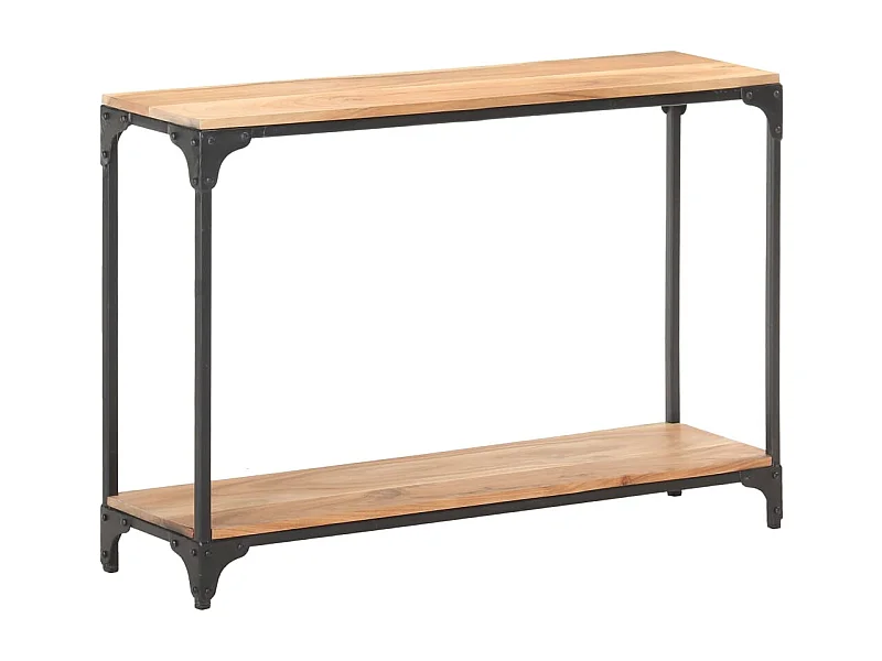 Mesa consola de madera maciza de acacia 110x30x75 cm