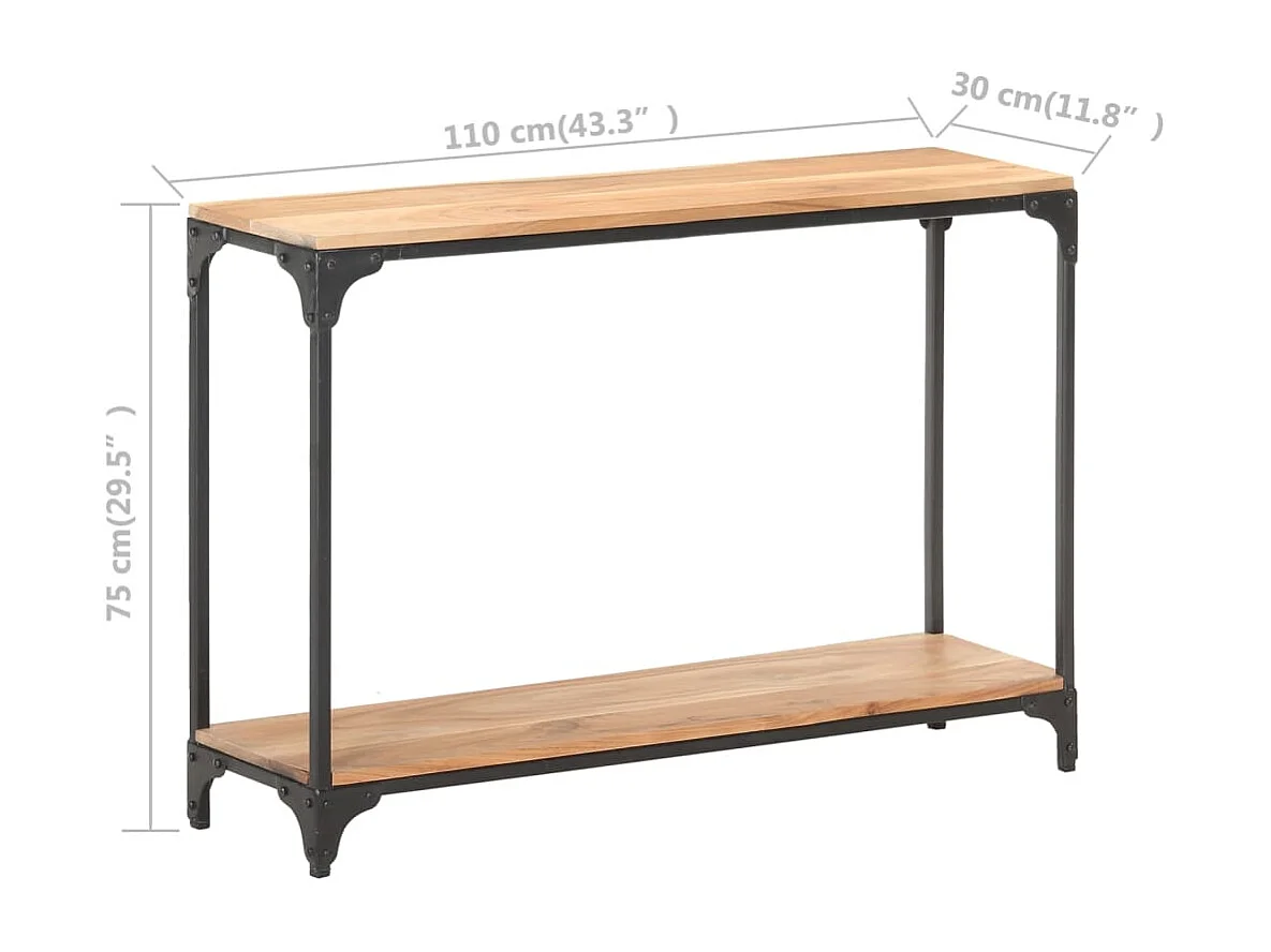 Table console 110x30x75 cm Bois solide d'acacia