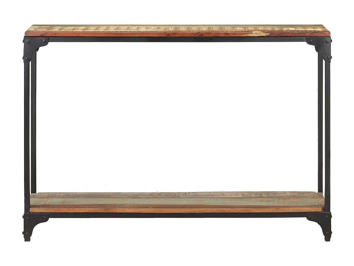 Mesa consola 110x30x75 cm madeira recuperada maciça