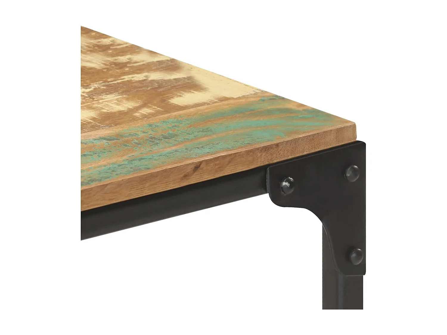 Mesa consola 110x30x75 cm madeira recuperada maciça