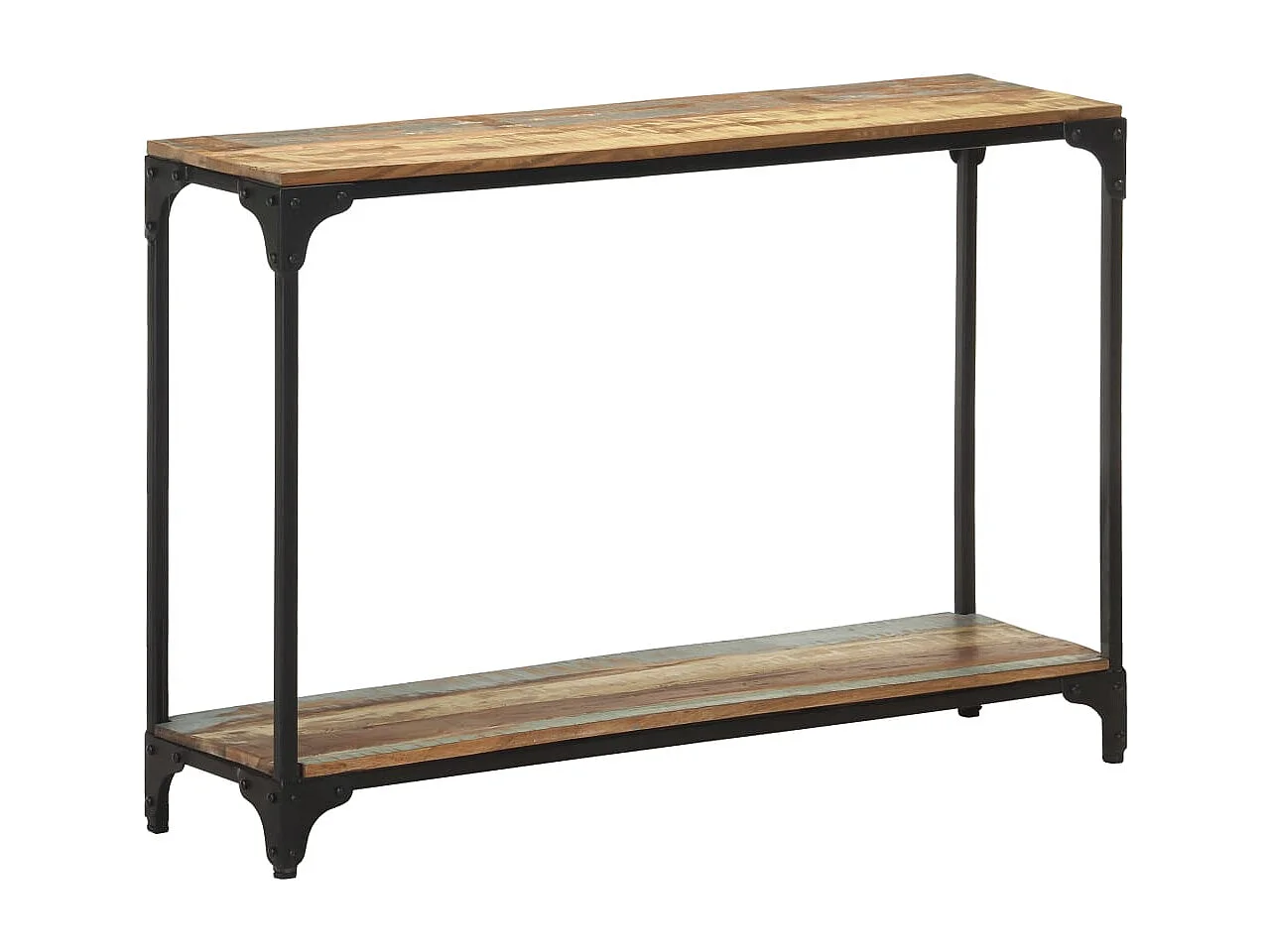 Mesa consola 110x30x75 cm madeira recuperada maciça