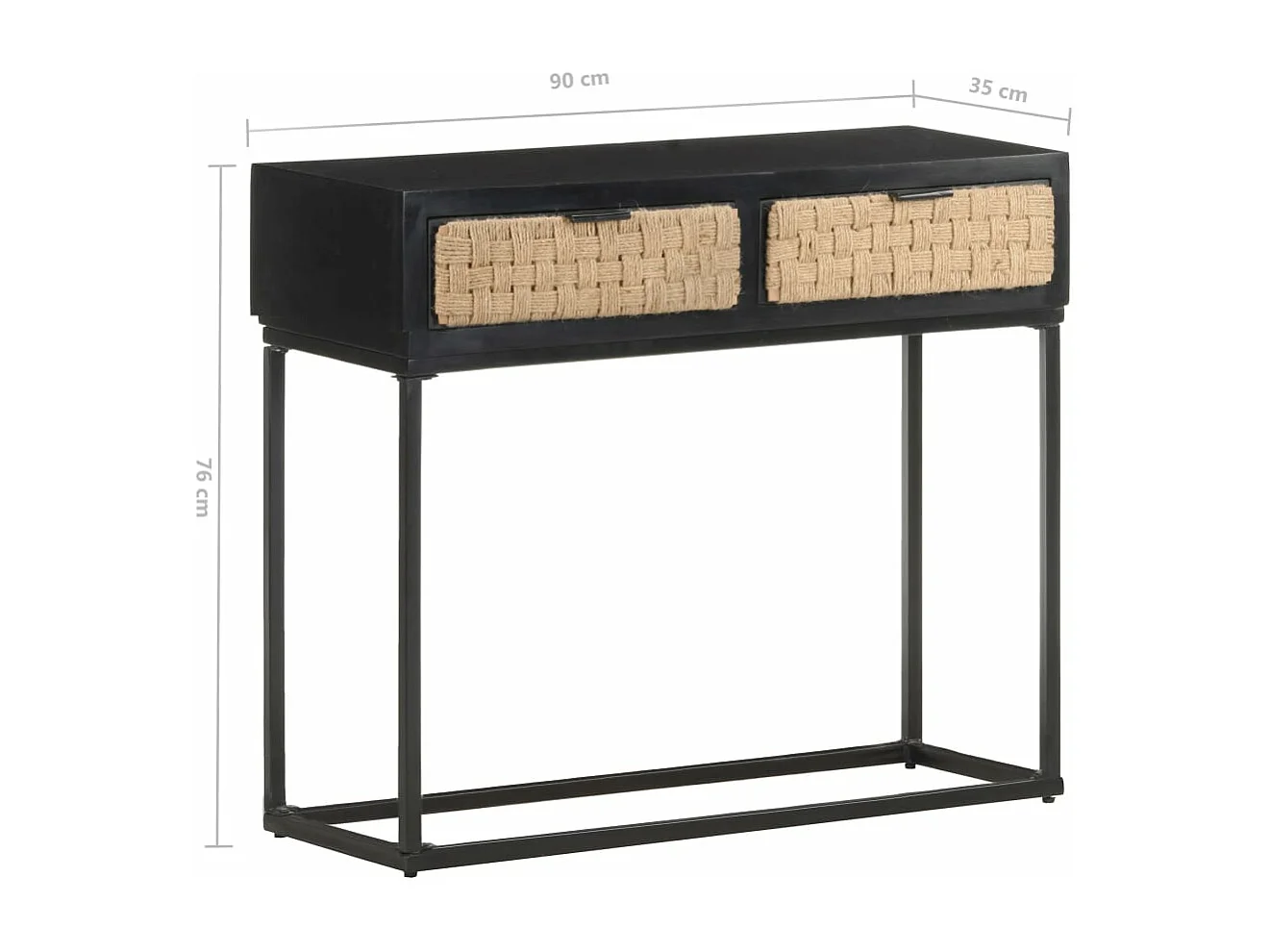 Table console 90x35x76 cm Bois de manguier massif