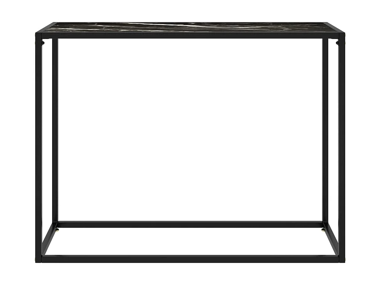 Table console Noir 100x35x75 cm Verre trempé