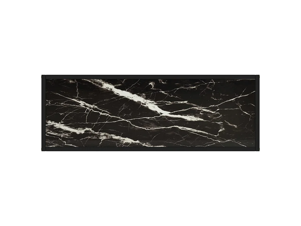 Tavolo Consolle Nero 100x35x75 cm in Vetro Temperato