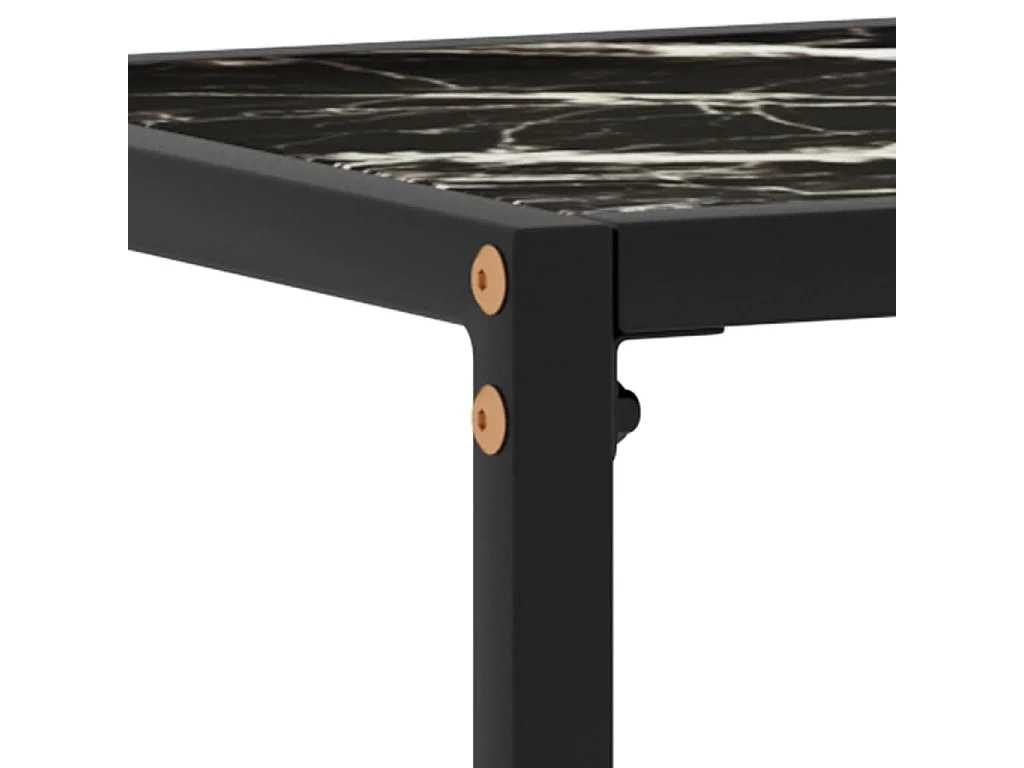Tavolo Consolle Nero 100x35x75 cm in Vetro Temperato