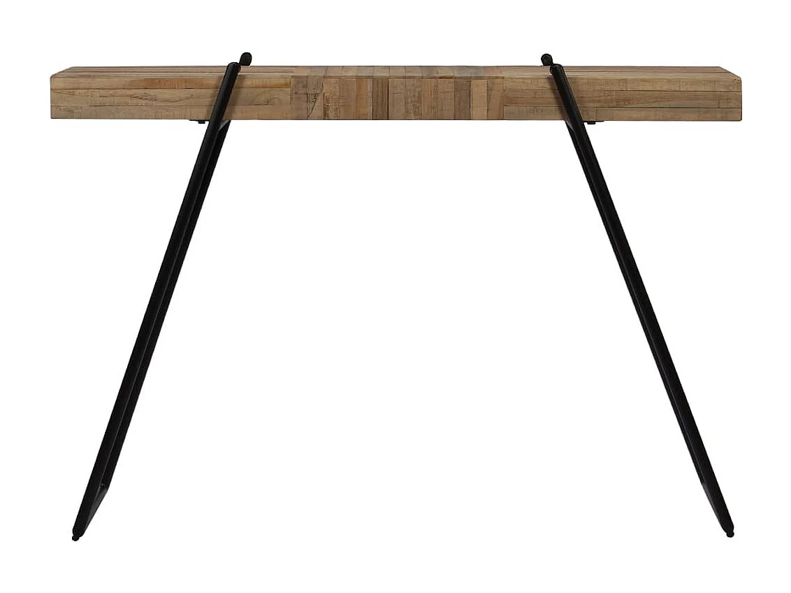 Tavolo Consolle in Legno di Teak di Recupero 120x35x81 cm