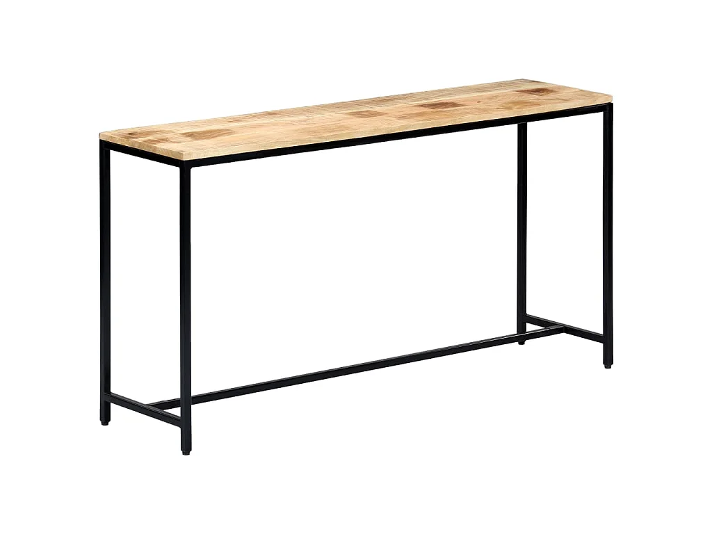 Wandtafel 140x35x76 cm massief ruw mangohout