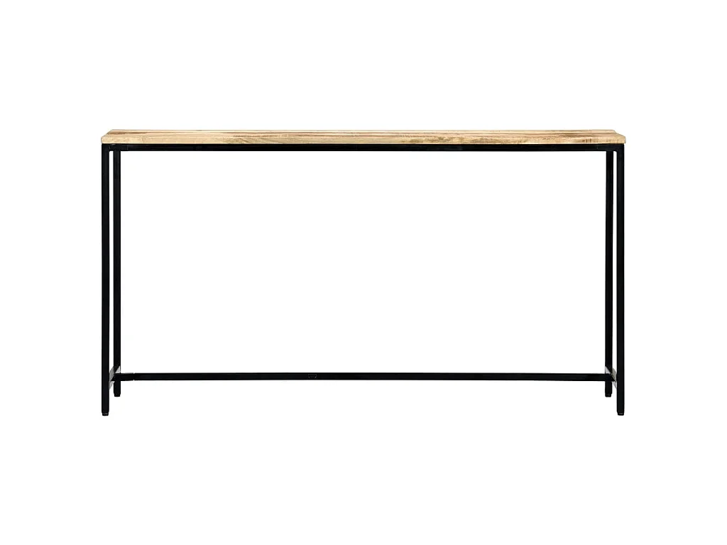 Wandtafel 140x35x76 cm massief ruw mangohout