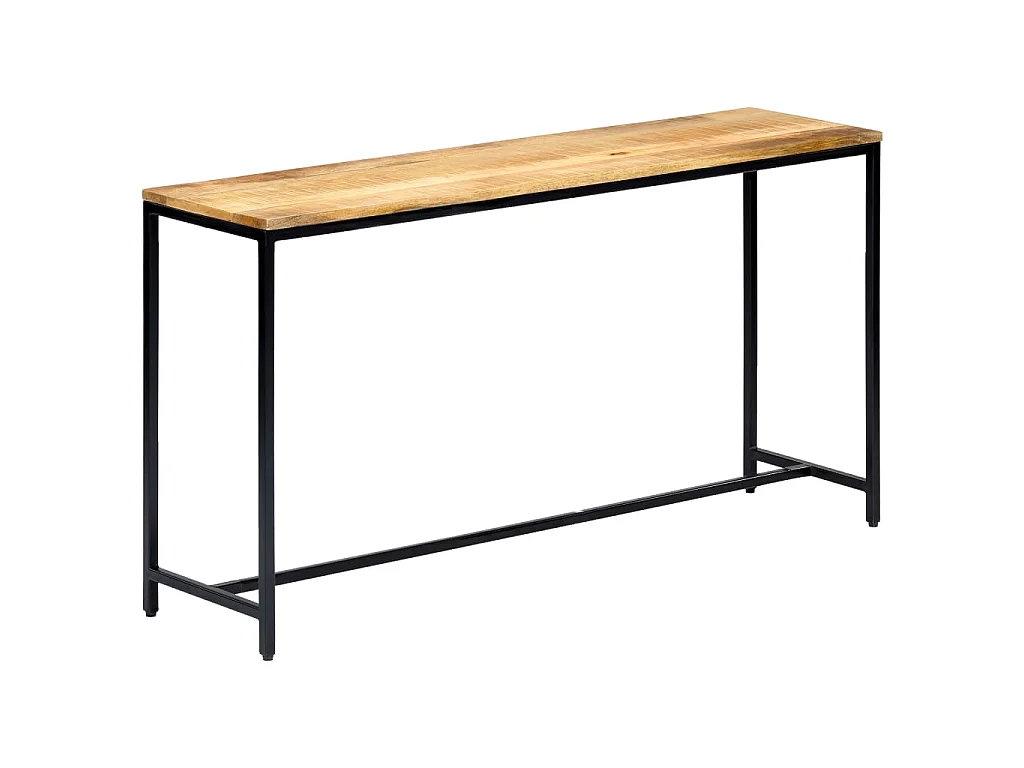 Wandtafel 140x35x76 cm massief ruw mangohout