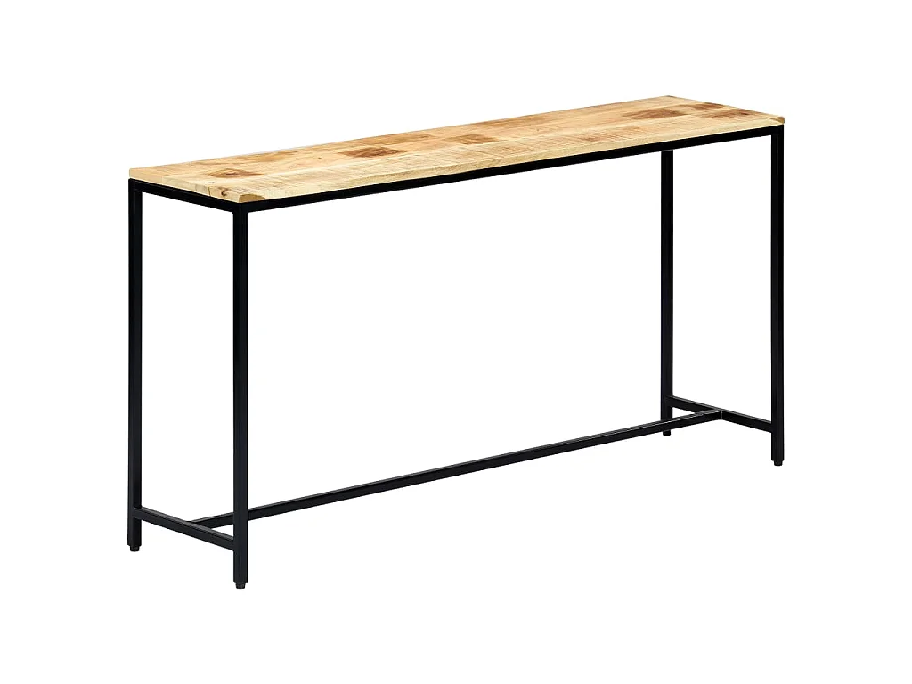Wandtafel 140x35x76 cm massief ruw mangohout