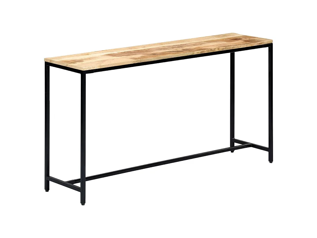 Wandtafel 140x35x76 cm massief ruw mangohout