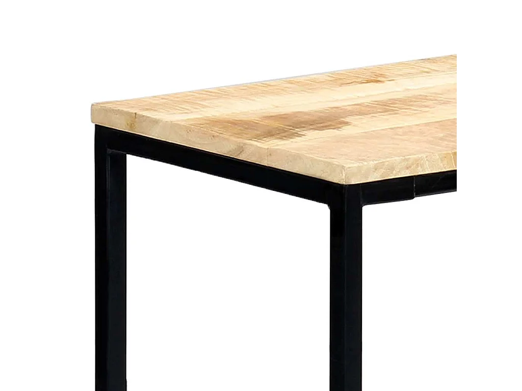 Table console 140 x 35 x 76 cm Bois de manguier massif brut