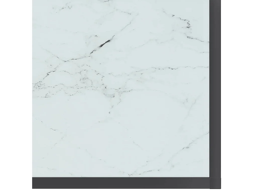 Tavolo Consolle Bianco 160x35x75,5 cm in Vetro Temperato