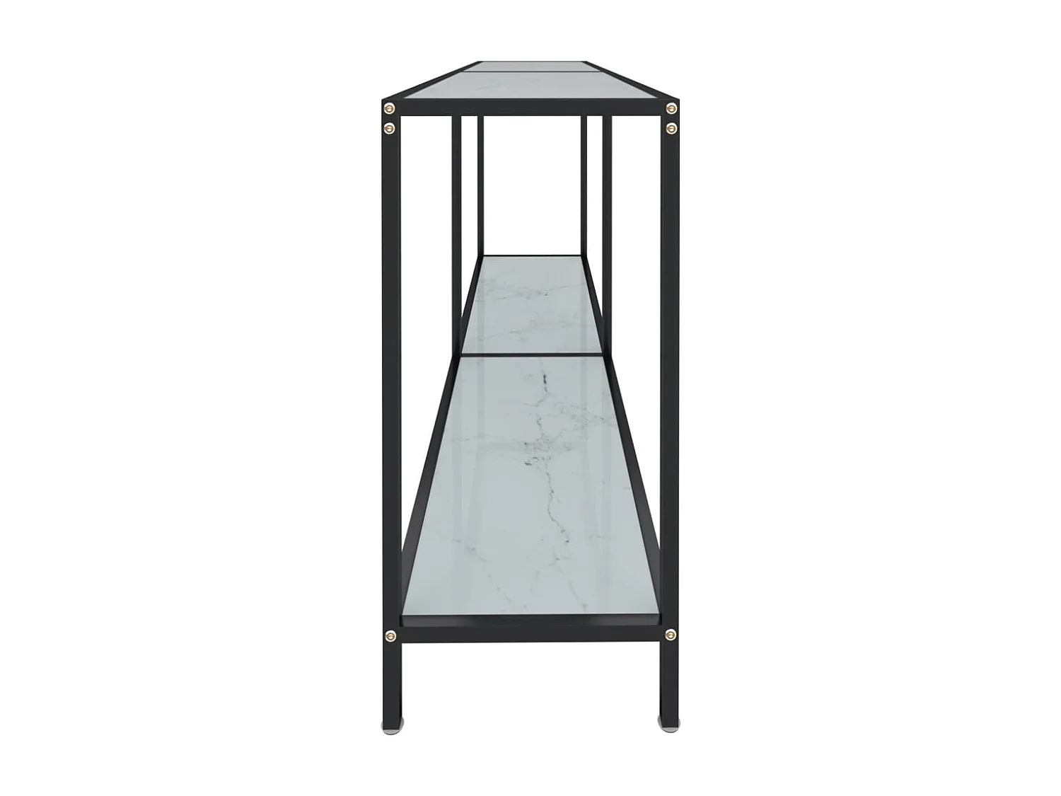 Table console Blanc 160x35x75,5 cm Verre trempé