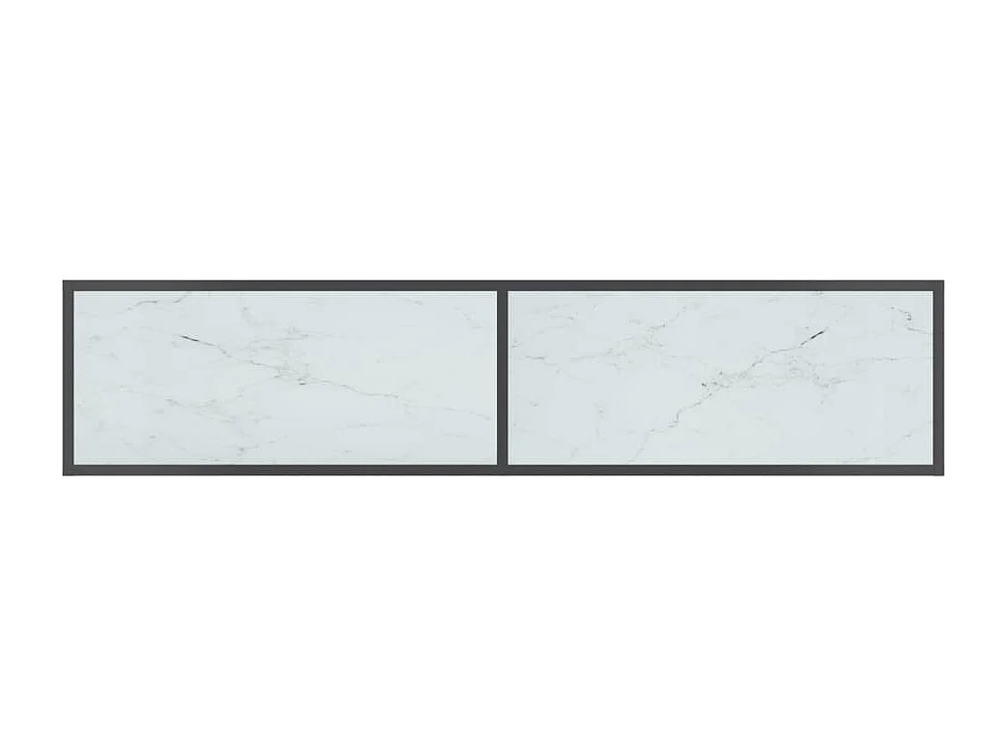 Table console Blanc 160x35x75,5 cm Verre trempé