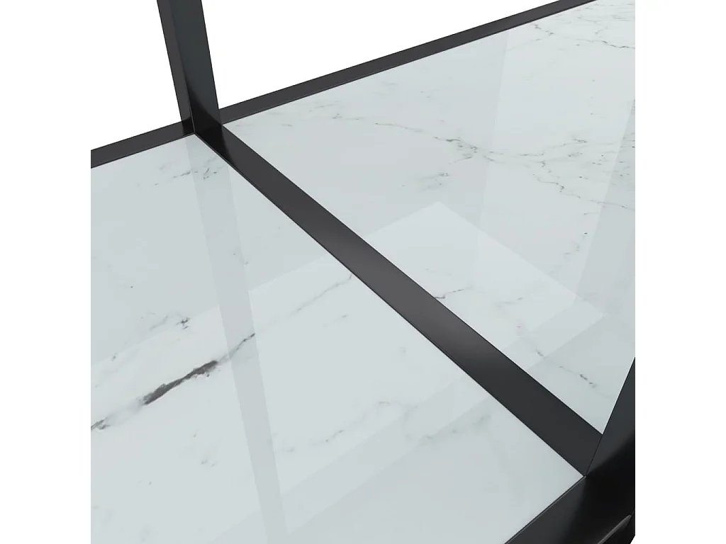Table console Blanc 160x35x75,5 cm Verre trempé