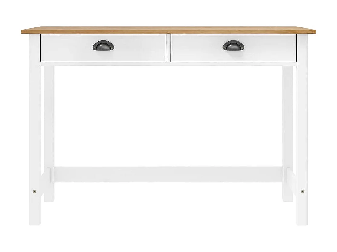 Table console Hill avec 2 tiroirs 110x45x74 cm Pin solide
